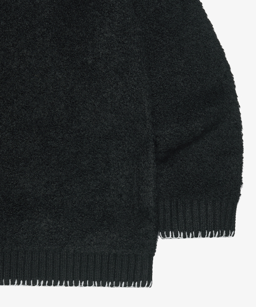 GOLDEN SNSHINE（ゴールデン サンシャイン）の「Wool boucle round neck cardigan_Black（ニット/セーター・メンズ・その他・M）」の4枚目の写真