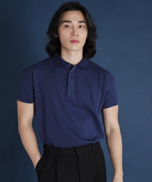 BOASTFIT(ボストピット)の「シグニチャーコットンモーダルマッスルフィットカラーTシャツオーシャンネイビー(ポロシャツ・メンズ・その他・L/2XL/XL)」の2枚目の写真