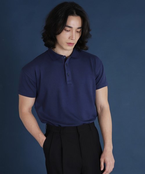 BOASTFIT(ボストピット)の「シグニチャーコットンモーダルマッスルフィットカラーTシャツオーシャンネイビー(ポロシャツ・メンズ・その他・L/2XL/XL)」の3枚目の写真