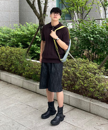 CONCEPTIDE（コンセプタイド）の「サマーケーブルハーフニット_Brown（ニット/セーター）」