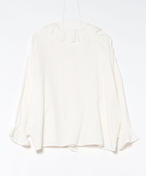 Jines（ジネス）の「ダブルガーゼフリルブラウス（シャツ/ブラウス・レディース・ホワイト/ブラック・38）」の12枚目の写真