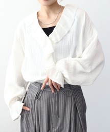 Jines | ダブルガーゼフリルブラウス(シャツ/ブラウス)