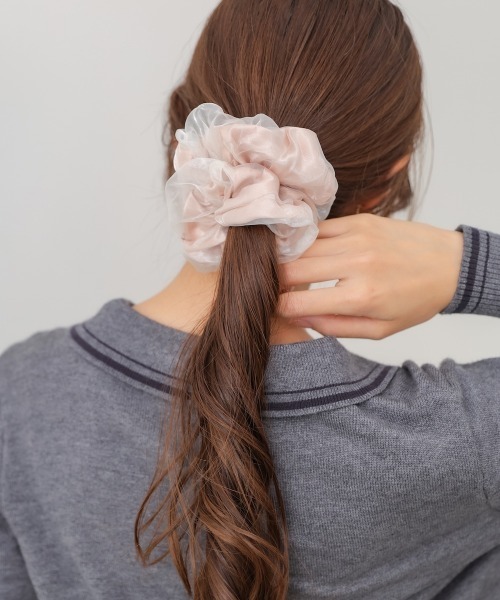 Bab（バブ）の「オーガンジー×サテンシュシュ（シュシュ・レディース・ライトピンク/ライトブルー/シルバー/ゴールド・ONESIZE）」の13枚目の写真