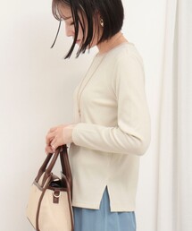 MICO COULIER | ラメテレコ×チュールロンT(Tシャツ/カットソー)