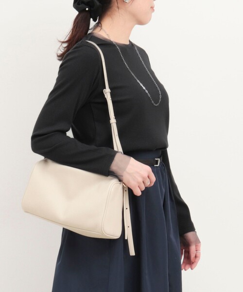 MICO COULIER（ミコクリエ）の「ラメテレコ×チュールロンT（Tシャツ/カットソー・レディース・チャコールグレー/キナリ/ライトグレー・38）」の6枚目の写真