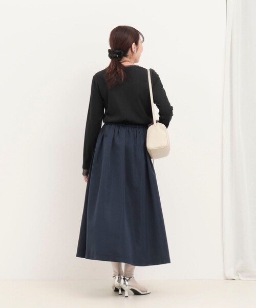 MICO COULIER（ミコクリエ）の「ラメテレコ×チュールロンT（Tシャツ/カットソー・レディース・チャコールグレー/キナリ/ライトグレー・38）」の7枚目の写真