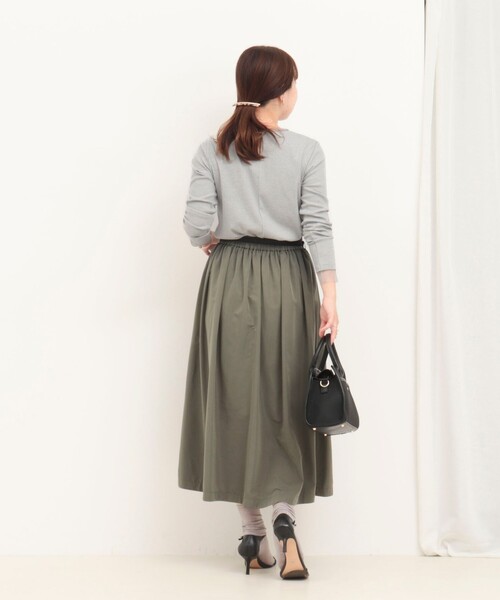 MICO COULIER（ミコクリエ）の「ラメテレコ×チュールロンT（Tシャツ/カットソー・レディース・チャコールグレー/キナリ/ライトグレー・38）」の12枚目の写真