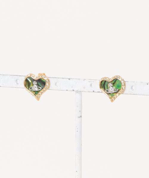 Vivienne Westwood(ヴィヴィアンウエストウッド)の「PETRA EARRINGS(ピアス(両耳用)・レディース・シルバー/ピンク/グリーン系その他・FREE)」の1枚目の写真