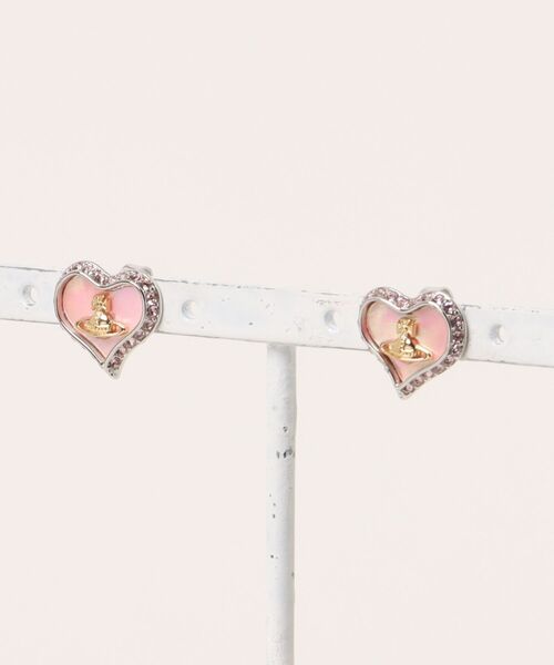Vivienne Westwood(ヴィヴィアンウエストウッド)の「PETRA EARRINGS(ピアス(両耳用)・レディース・シルバー/ピンク/グリーン系その他・FREE)」の2枚目の写真
