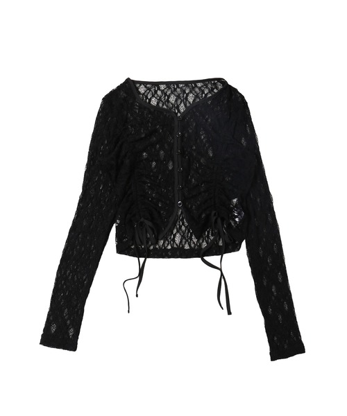 PHILLY(フィリー)の「ドロストレースカーディガン(カーディガン/ボレロ・レディース・ブラック/ブラウン/ホワイト・FREE)」の13枚目の写真