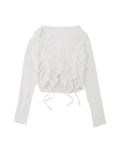 PHILLY(フィリー)の「ドロストレースカーディガン(カーディガン/ボレロ・レディース・ブラック/ブラウン/ホワイト・FREE)」の12枚目の写真