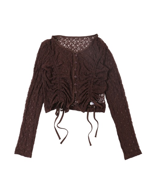 PHILLY(フィリー)の「ドロストレースカーディガン(カーディガン/ボレロ・レディース・ブラック/ブラウン/ホワイト・FREE)」の14枚目の写真