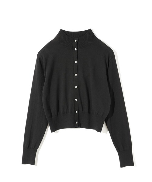MIDIUMISOLID(ミディウミソリッド)の「MIDIUMISOLID for Ladies ハイネックショートカーディガン(カーディガン/ボレロ・レディース・ブラック/ベージュ/レッド・FREE)」の8枚目の写真