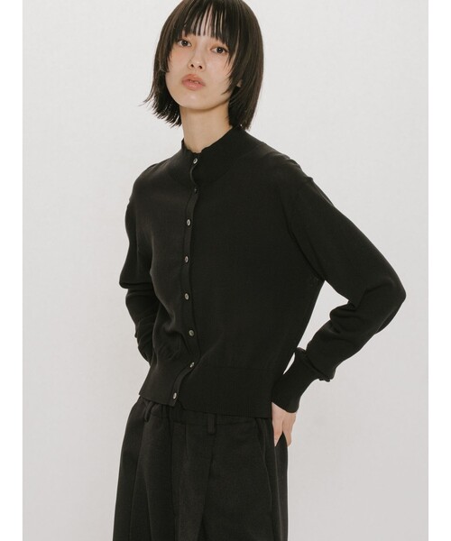 MIDIUMISOLID(ミディウミソリッド)の「MIDIUMISOLID for Ladies ハイネックショートカーディガン(カーディガン/ボレロ・レディース・ブラック/ベージュ/レッド・FREE)」の12枚目の写真