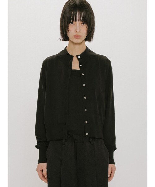 MIDIUMISOLID(ミディウミソリッド)の「MIDIUMISOLID for Ladies ハイネックショートカーディガン(カーディガン/ボレロ・レディース・ブラック/ベージュ/レッド・FREE)」の13枚目の写真