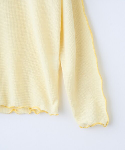 CIAOPANIC TYPY（チャオパニックティピー）の「【KIDS】シアーワッフルスナップ釦メロウフーディー（Tシャツ/カットソー・キッズ・ブラック/バイオレット/イエロー・SMALL/XX-LARGE/X-LARGE/LARGE/MEDIUM）」の14枚目の写真