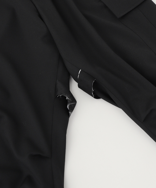 sulvam（サルバム）の「SULVAM / サルバム ギャバジンカーゴボンテージパンツ（カーゴパンツ・メンズ・ブラック・SMALL/MEDIUM）」の6枚目の写真