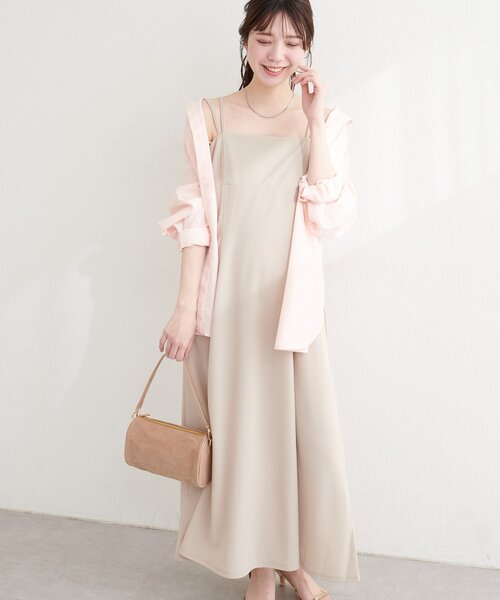 カットジョーゼットキャミワンピース（ワンピース）｜natural couture