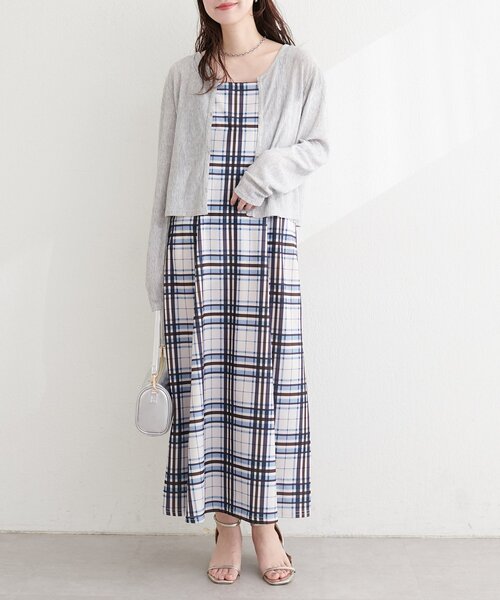 natural couture（ナチュラルクチュール）の「カットジョーゼットキャミワンピース（ワンピース・レディース・チェック/グレー/ブラック/グレイッシュベージュ/ドット/その他2/その他3/その他1/その他4・FREE）」の17枚目の写真