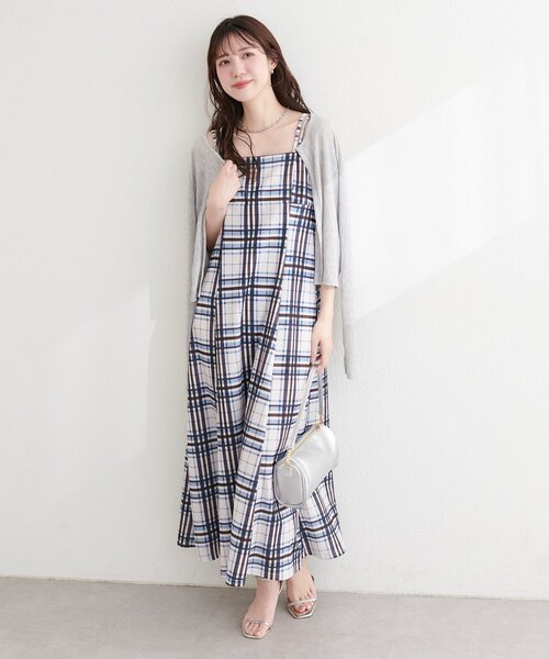 natural couture（ナチュラルクチュール）の「カットジョーゼットキャミワンピース（ワンピース・レディース・チェック/グレー/ブラック/グレイッシュベージュ/ドット/その他2/その他3/その他1/その他4・FREE）」の18枚目の写真