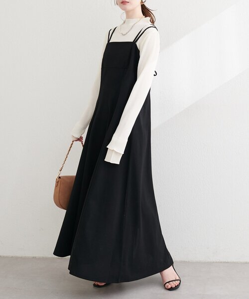 natural couture（ナチュラルクチュール）の「カットジョーゼットキャミワンピース（ワンピース・レディース・チェック/グレー/ブラック/グレイッシュベージュ/ドット/その他2/その他3/その他1/その他4・FREE）」の15枚目の写真