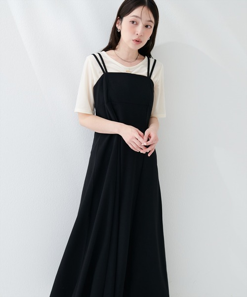 natural couture（ナチュラルクチュール）の「カットジョーゼットキャミワンピース（ワンピース・レディース・チェック/グレー/ブラック/グレイッシュベージュ/ドット/その他2/その他3/その他1/その他4・FREE）」の10枚目の写真