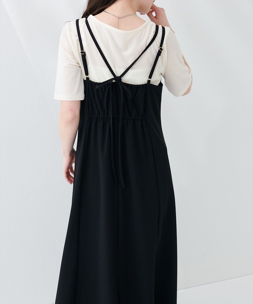 natural couture（ナチュラルクチュール）の「カットジョーゼットキャミワンピース（ワンピース・レディース・チェック/グレー/ブラック/グレイッシュベージュ/ドット/その他2/その他3/その他1/その他4・FREE）」の16枚目の写真