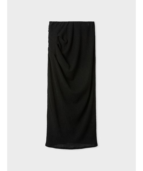 MIESROHE（ミースロエ）の「ブルーゼイージードレープスカート（スカート・レディース・ブラック/チェック/ホワイト/ライトブルー・0/1）」の7枚目の写真