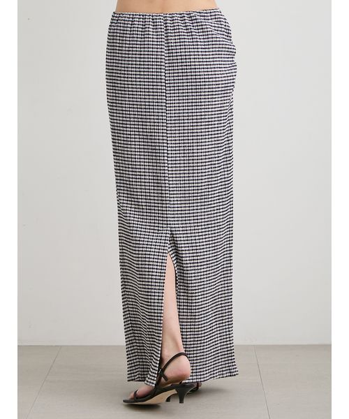 MIESROHE（ミースロエ）の「ブルーゼイージードレープスカート（スカート・レディース・ブラック/チェック/ホワイト/ライトブルー・0/1）」の12枚目の写真