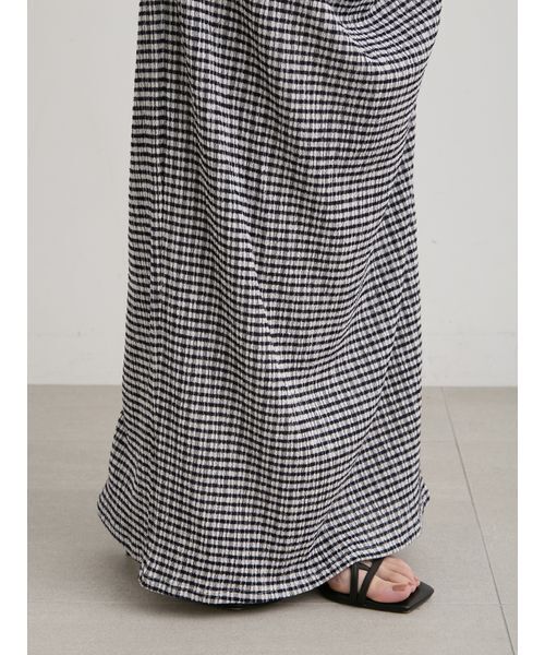 MIESROHE（ミースロエ）の「ブルーゼイージードレープスカート（スカート・レディース・ブラック/チェック/ホワイト/ライトブルー・0/1）」の15枚目の写真