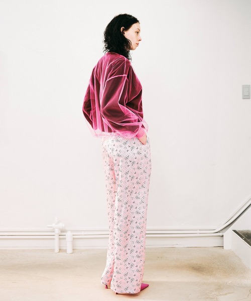 NOISE MAKER（ノイズメーカー）の「チュールレイヤードカーディガン（カーディガン/ボレロ・レディース・ベージュ系その他/ブラック×ピンク/ネイビー系・FREE）」の7枚目の写真