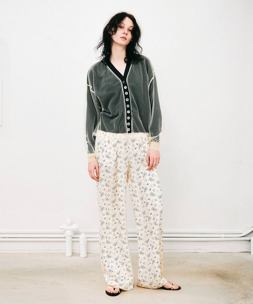 NOISE MAKER（ノイズメーカー）の「チュールレイヤードカーディガン（カーディガン/ボレロ・レディース・ベージュ系その他/ブラック×ピンク/ネイビー系・FREE）」の18枚目の写真