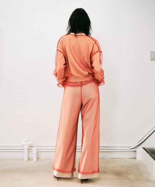 NOISE MAKER（ノイズメーカー）の「チュールレイヤードカーディガン（カーディガン/ボレロ・レディース・ベージュ系その他/ブラック×ピンク/ネイビー系・FREE）」の15枚目の写真