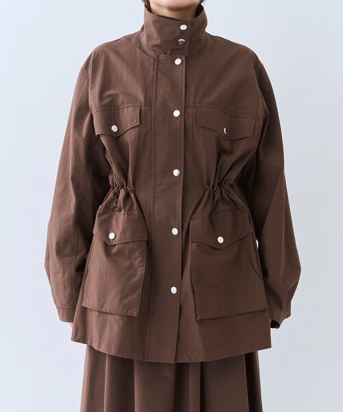 RIVE DROITE(リヴドロワ)の「【セットアップ対応可】スタンドワークジャケット(ブルゾン・レディース・ブラウン/カーキ・FREE)」の9枚目の写真