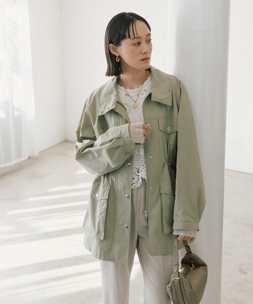 RIVE DROITE(リヴドロワ)の「【セットアップ対応可】スタンドワークジャケット(ブルゾン・レディース・ブラウン/カーキ・FREE)」の18枚目の写真