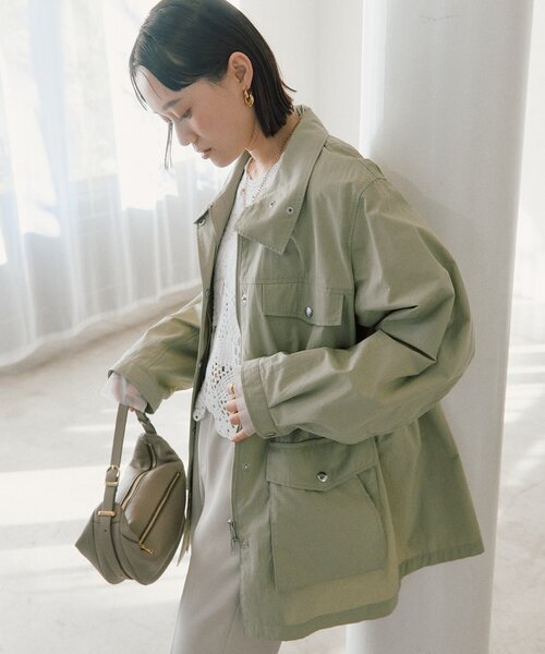 RIVE DROITE(リヴドロワ)の「【セットアップ対応可】スタンドワークジャケット(ブルゾン・レディース・ブラウン/カーキ・FREE)」の20枚目の写真