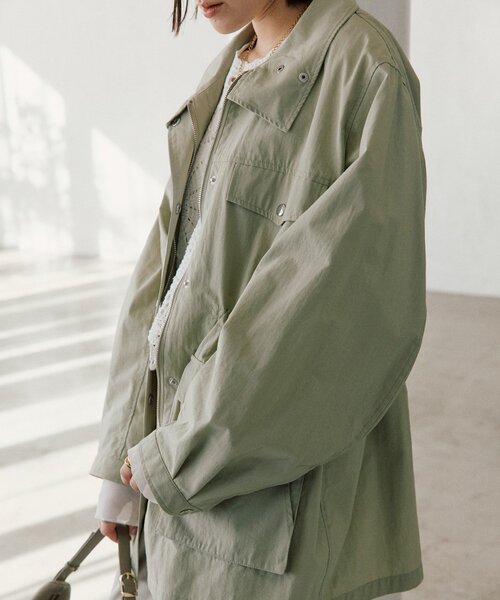 RIVE DROITE(リヴドロワ)の「【セットアップ対応可】スタンドワークジャケット(ブルゾン・レディース・ブラウン/カーキ・FREE)」の21枚目の写真