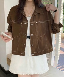 GEMEDA（ジェメダ）の「【26春新作】ステッチデザインボックスジャケット（デニムジャケット）」