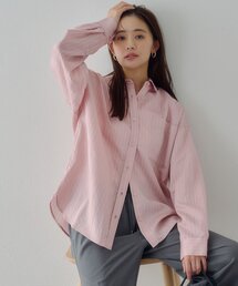 ドリスヴァンノッテン♡くすみピンクが可愛い涼しげボーダーブラウス 2022AW☆ドリスヴァンノッテン スラックス ピンク 36 【公式通販】