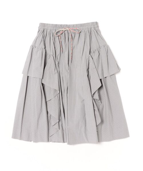Vivienne Westwood（ヴィヴィアンウエストウッド）の「マイクロチェックギャザーフリルスカート（スカート・レディース・グレー系その他2/ブラック・FREE）」の2枚目の写真