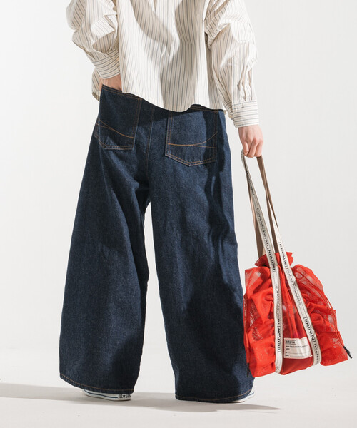 FREAK'S STORE（フリークスストア）の「BROWN THEATRE PRODUCTS × FREAK'S STORE/ブラウン シアタープロダクツ 別注 メッシュフリルシューズバッグ/シアー トートバッグ（トートバッグ・レディース・ナチュラル/グレー/ブルー/ブラック/レッド・ONE SIZE）」の16枚目の写真