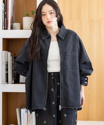 RAGEBLUE | Wジップ/デニムルーズシャツ(シャツ/ブラウス)