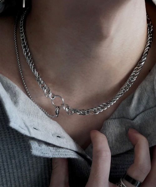 SBG（エスビー）の「インフルエンサー つぐ吉 × SBG レイヤードチェーンネックレス（ネックレス・メンズ・B/A・FREE）」の6枚目の写真