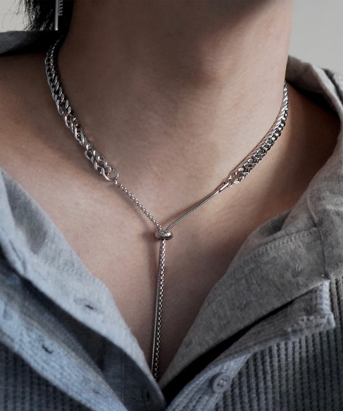 SBG（エスビー）の「インフルエンサー つぐ吉 × SBG レイヤードチェーンネックレス（ネックレス・メンズ・B/A・FREE）」の7枚目の写真