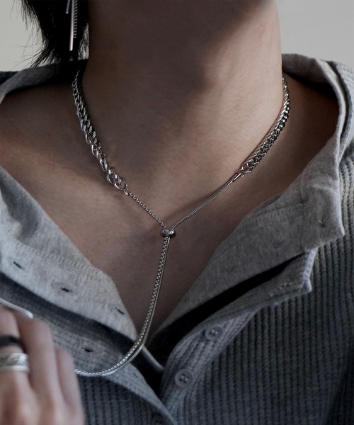 SBG（エスビー）の「インフルエンサー つぐ吉 × SBG レイヤードチェーンネックレス（ネックレス・メンズ・B/A・FREE）」の9枚目の写真