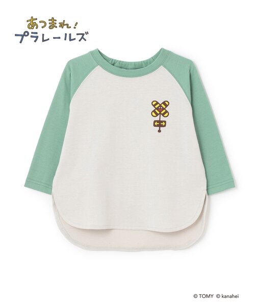 b・ROOM(ビールーム)の「【あつまれ!プラレールズ】レールズ・ジョーケーズ/ワンポイントラグランTシャツ(Tシャツ/カットソー・キッズ・グリーン系その他/レッド/ネイビー・120cm/100cm/90cm/110cm)」の2枚目の写真
