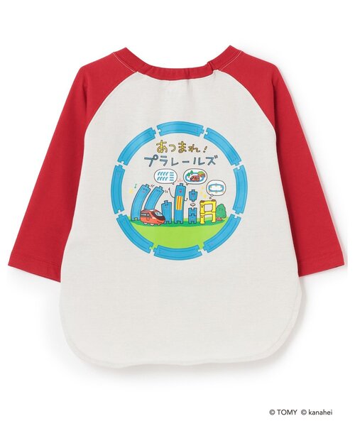 b・ROOM(ビールーム)の「【あつまれ!プラレールズ】レールズ・ジョーケーズ/ワンポイントラグランTシャツ(Tシャツ/カットソー・キッズ・グリーン系その他/レッド/ネイビー・120cm/100cm/90cm/110cm)」の12枚目の写真