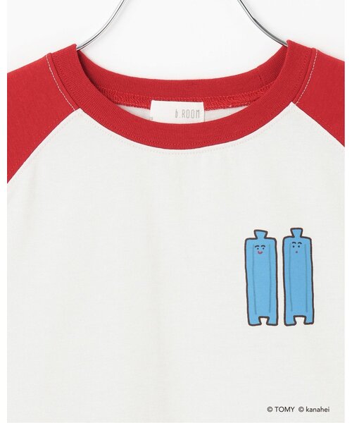 b・ROOM(ビールーム)の「【あつまれ!プラレールズ】レールズ・ジョーケーズ/ワンポイントラグランTシャツ(Tシャツ/カットソー・キッズ・グリーン系その他/レッド/ネイビー・120cm/100cm/90cm/110cm)」の4枚目の写真