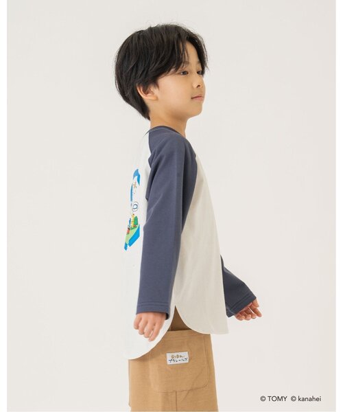 b・ROOM(ビールーム)の「【あつまれ!プラレールズ】レールズ・ジョーケーズ/ワンポイントラグランTシャツ(Tシャツ/カットソー・キッズ・グリーン系その他/レッド/ネイビー・120cm/100cm/90cm/110cm)」の16枚目の写真
