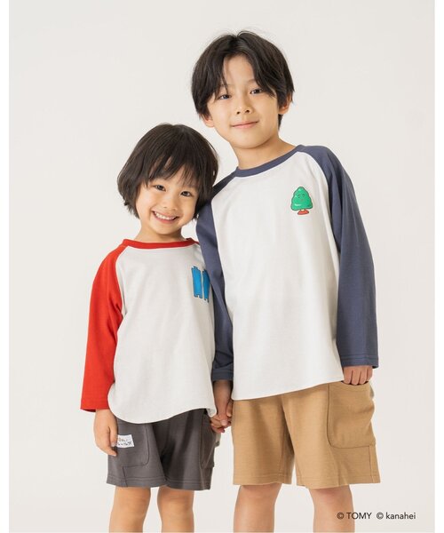 b・ROOM(ビールーム)の「【あつまれ!プラレールズ】レールズ・ジョーケーズ/ワンポイントラグランTシャツ(Tシャツ/カットソー・キッズ・グリーン系その他/レッド/ネイビー・120cm/100cm/90cm/110cm)」の18枚目の写真